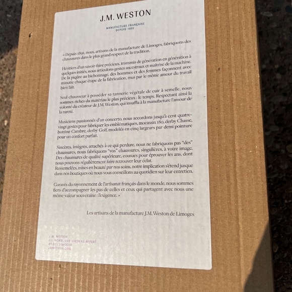 J.M. Weston 11D Black Leather Half-Hunt Derby w/ Shoe Trees - Picture 12 of 14